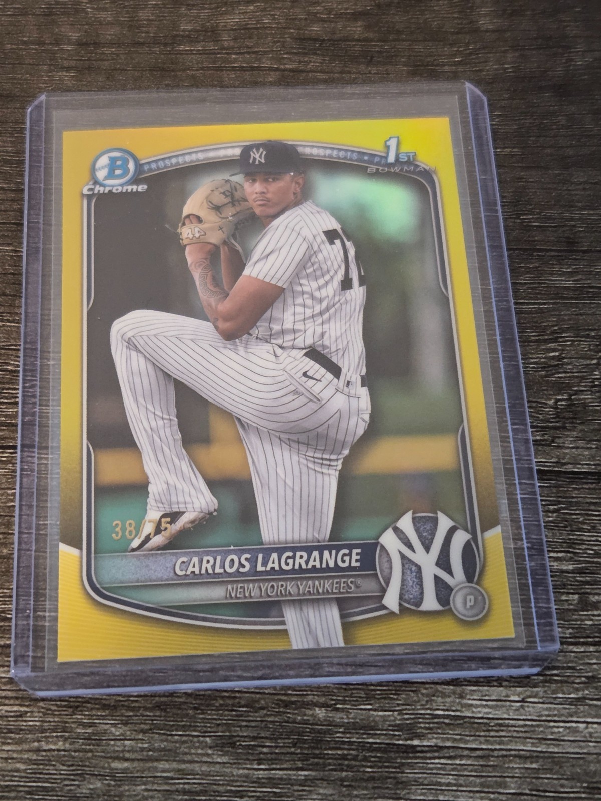 2025 BOWMAN CHROME #BCP-202 - CARLOS LAGRANGE - YELLOW REFRACTOR / 75