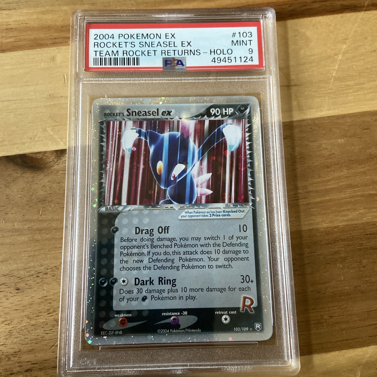Pokemon Rocket’s Sneasel EX Team Rocket Returns #103 PSA 9 Mint
