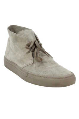Common Projects Mens Suede Lace-Up Tied High Top Sneakers Beige Size 11 - Image 1 of 4