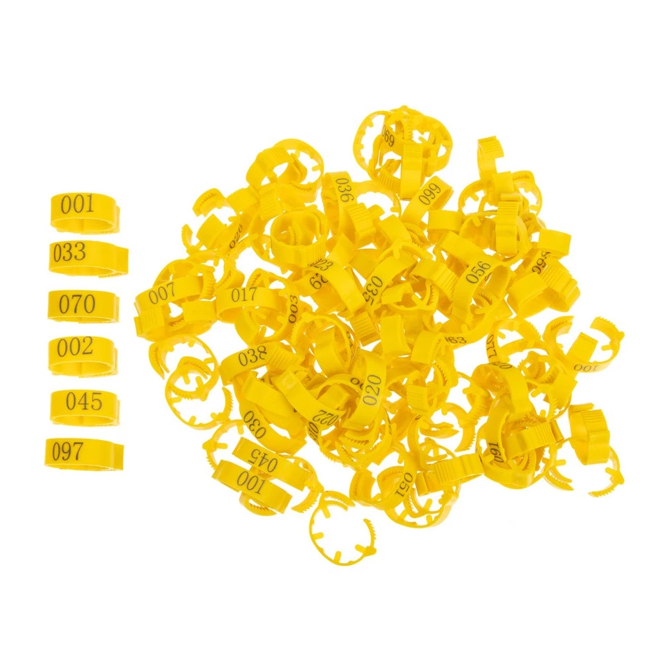  100 Pcs Bague Poule Anneaux De Jambe Volaille Bandes Jambes D'oiseau - Photo 2/4