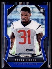 2019 Panini Prizm Blue Prizm Karan Higdon Texans RC