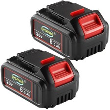 2Pack 6.0AH Lithium Ion Battery For DeWalt 20V 20 Volt Max XR DCB206-2 DCB205-2
