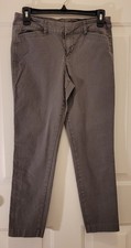 Old Navy Pixie Ankle Pants Women's Size 2 Regular Mid Rise Gray Twill