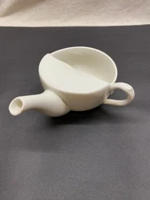 Vintage Antique Invalid Feeder White Porcelain Ceramic Cup Mug