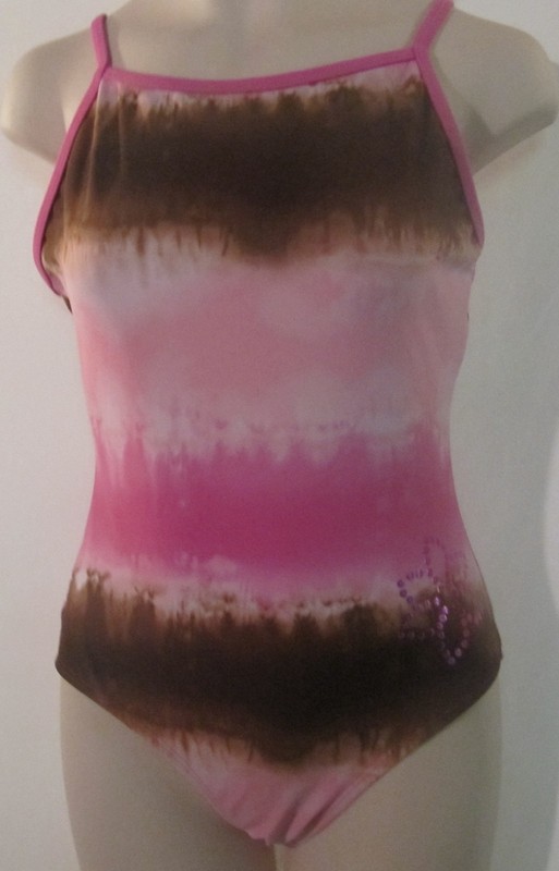 Circo Brown and Pink One Piece Swimsuit Size 14-16