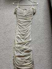 Windsor Cream maxi ruched maxi Dress
