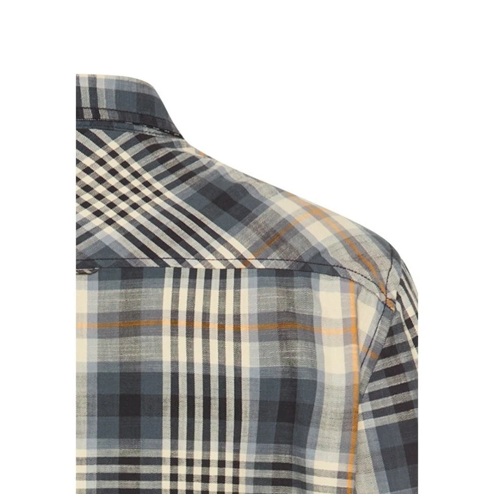 Camel active Hombre Camisa Manga Larga Beige Gris Cuadros 6S17 409117 88 Asfalto - Imagen 4 de 4