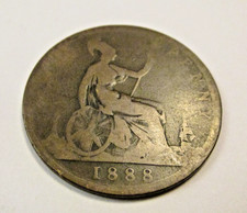 1888 One Penny Young Head Queen Victoria   ..