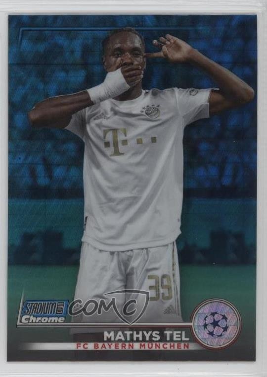 2022 Stadium Club Chrome UEFA Competitions Blue Prism Refractor Mathys Tel 0w93