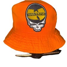 Shaolin Wu Thang Clan Patch Hip Hop Bucket Hat Orange Size L/XL