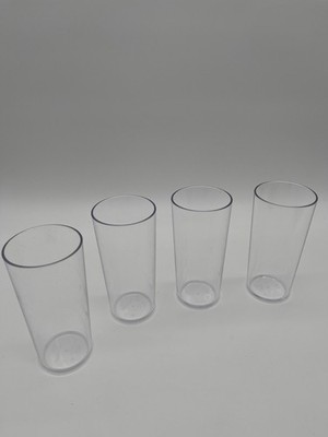 Tupperware Sheerly Elegant Tumblers 14oz Clear Acrylic Cups Set