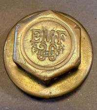 Rare Original 1909-1912 E-m-f Thirty 30 Brass Threaded Auto Hubcap Grease Cap Rare Original 1909-1912 E-m-f Thirty 30 Brass Threaded Auto Hubcap Grease Cap