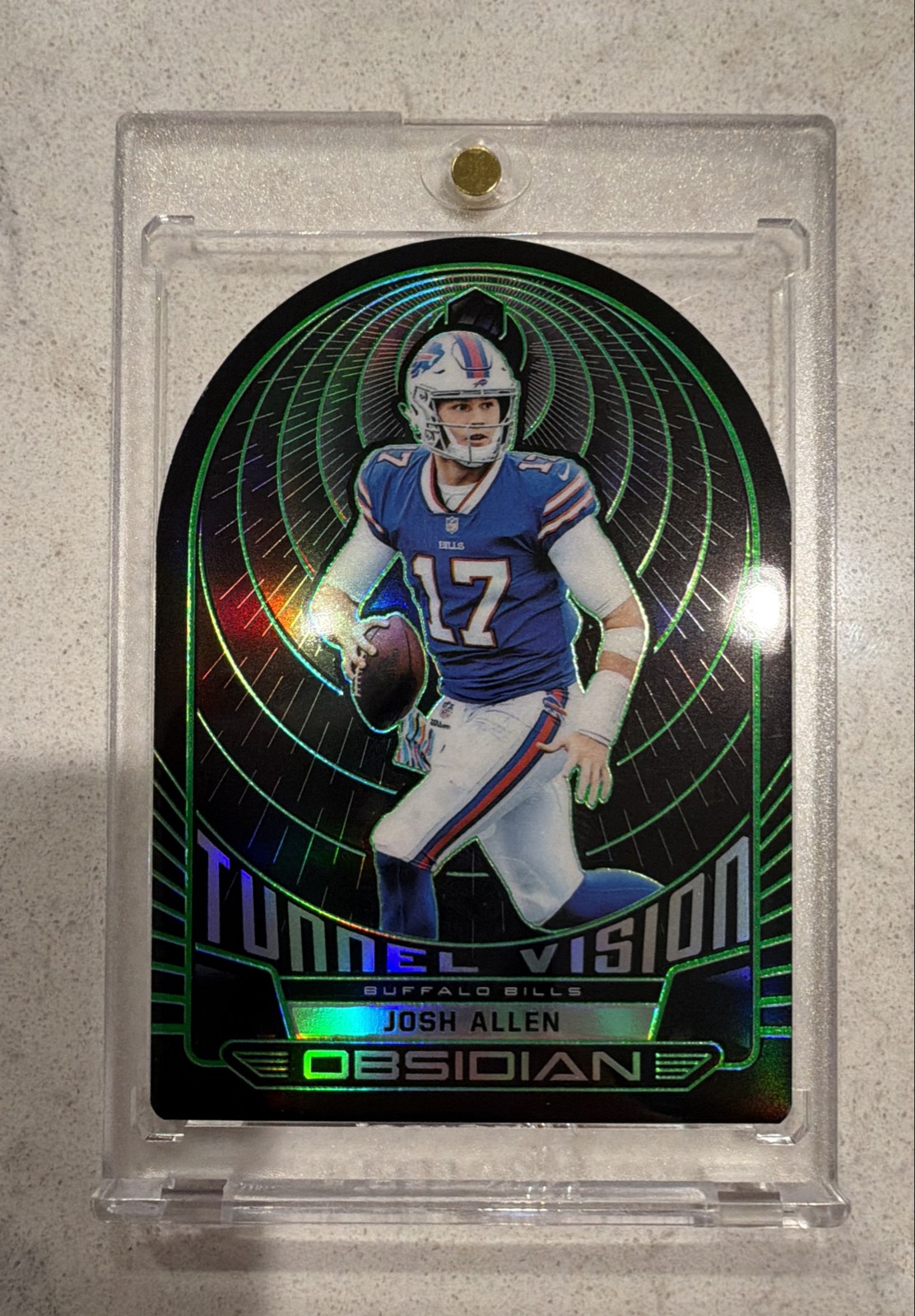 Josh Allen Panini Obsidian Tunnel Vision #TV4 Electric Etch Green