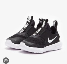 Nike Flex Runner Trainer Black  White Toddler Baby Sneakers Shoes Child Size 5C