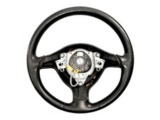 Black Leather 3 Spoke Sport Steering Wheel 99-05 Vw Jetta Gti Mk4 - Genuine Oem