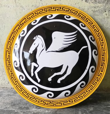 Pegasus Griechische Hoplite Shield Cosplay Kampferprobte Rund Kostüm Gif