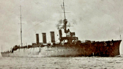 HMS Chatham Ship Royal Navy Vintage RPPC Postcard