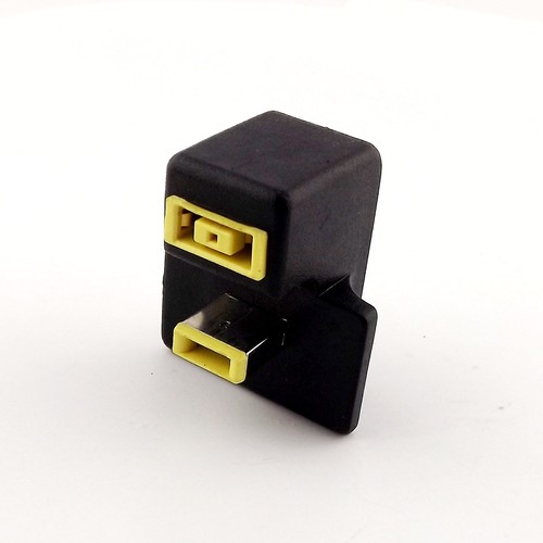 Rectangle Port M/F 180° Angled Charger Power Adapter For ThinkPad Carbon Laptop - Picture 4 of 7
