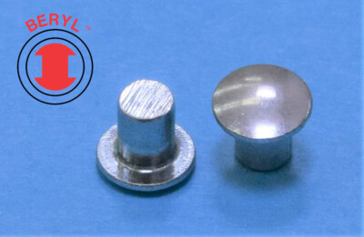 OHSR180732, Steel Zinc Oval Head Solid Rivets - 1/8''X7/32''  - 100pcs