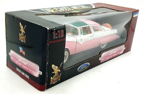 Road Signature 1/18 Scale 92138 - 1955 Ford Fairlane Crown Victoria - Pink - Picture 5 of 5