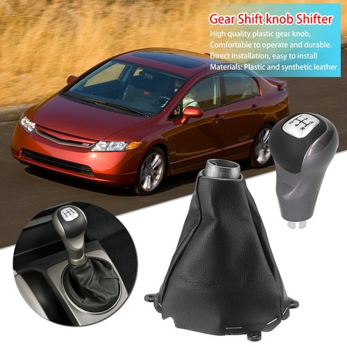 5 Speed Manual Gear Stick Shift Knob Shifter For 2006-11 Honda Civic DX EX LX  - Picture 3 of 21