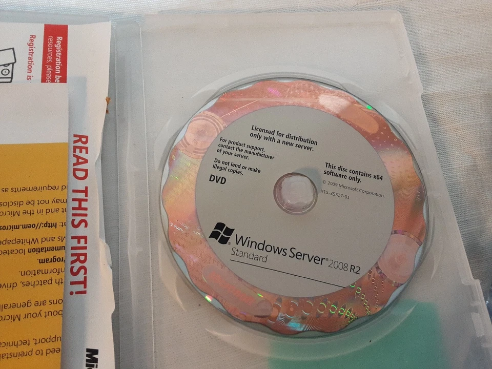MICROSOFT WINSVR STD 2008 R2 64BIT X 64 EN 1 PK, P73-04849, DVD ONLY. Ref:s/ware - Image 4 of 4