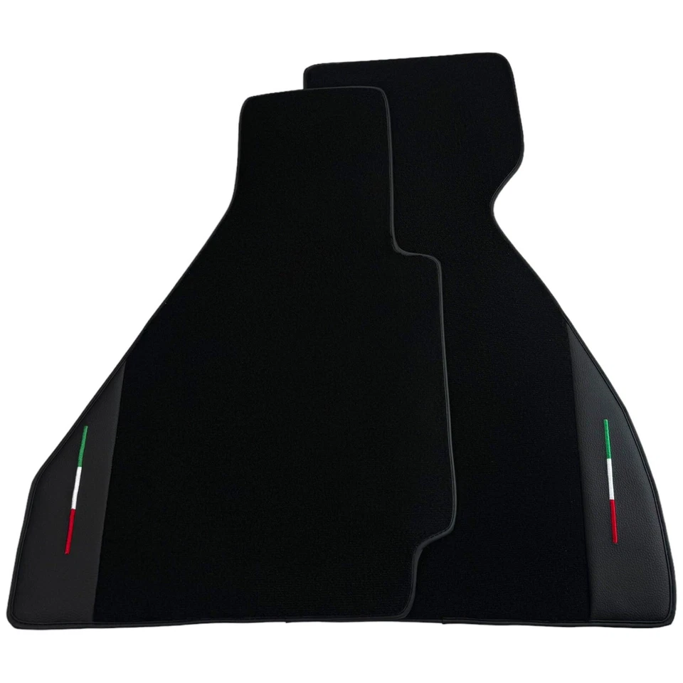 AutoWin Brand Black Floor Mats for Ferrari 328 GTB with Leather IT Edition - Image 4 of 4