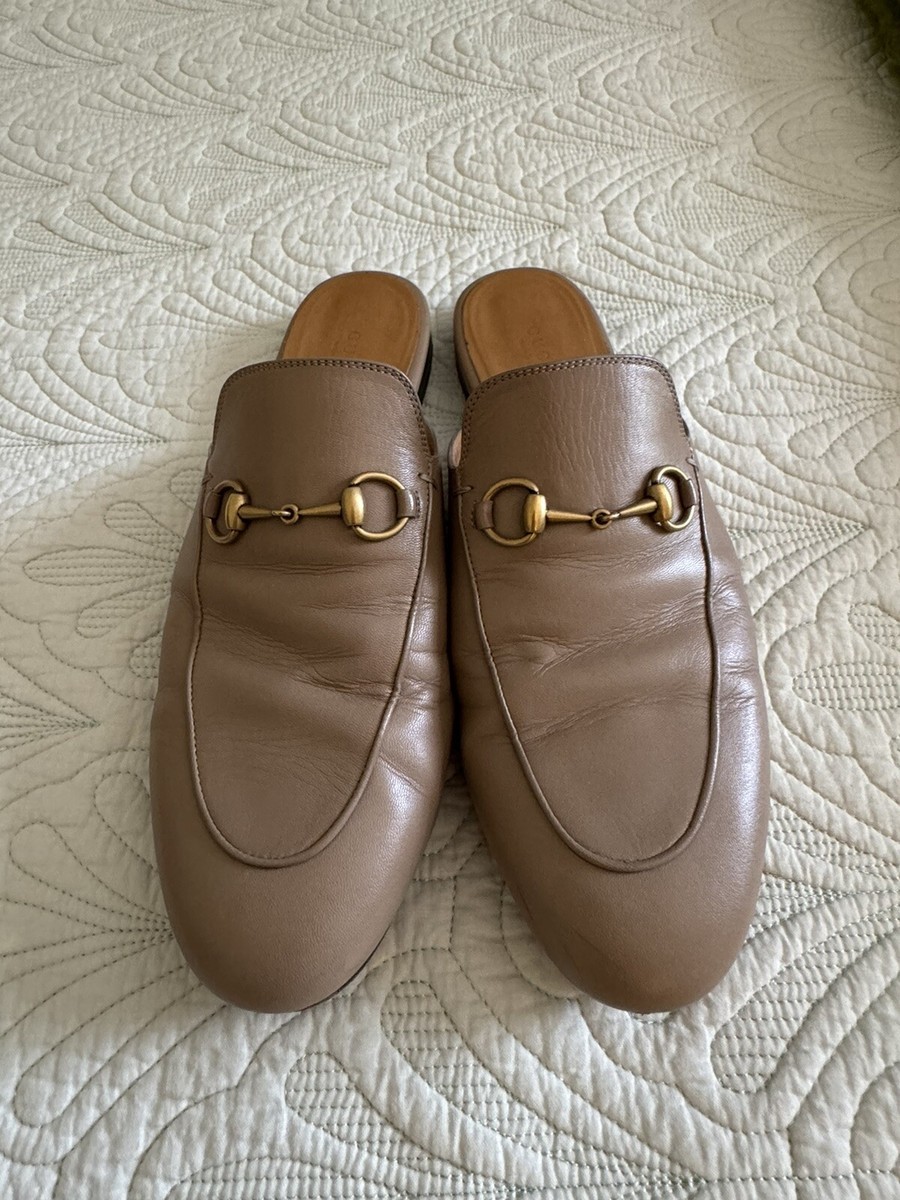 Gucci Princetown Mules Sz 40 in Mud Taupe Leather - EUC | eBay Gucci Princetown Mules Sz 40 in Mud Taupe Leather - EUC | eBay