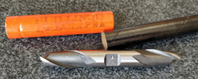 NOS  1/2'' Illnois Eclipse 2-Flute End Mill double end  1/2'' SHANK