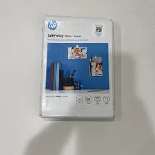 HP Everyday Photo Paper, Glossy, 52 lb, 4 x 6 in. (101 x 152 mm), 50 sheets