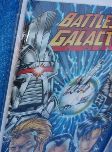 Maximum Press Battlestar Galactica #1 & #4 Lot Rob Liefeld 1995 Cylons BSG - Picture 4 of 5