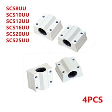 4x Linear-Lager SCS8UU/10UU/12UU - Für Wellen 16, 20, 25 Mm, Ideal Für