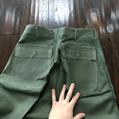 60’s Us Army Baker Pants w30 l33 US Army OG-107 Fatigue Pants Trousers 1960s 32x33 Type I DSA-100