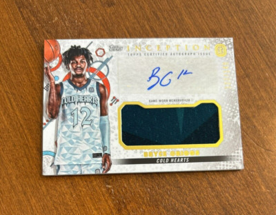 Bryce Griggs 2022 Topps Inception Patch Auto IARC-BG2 Cold Hearts 123/149
