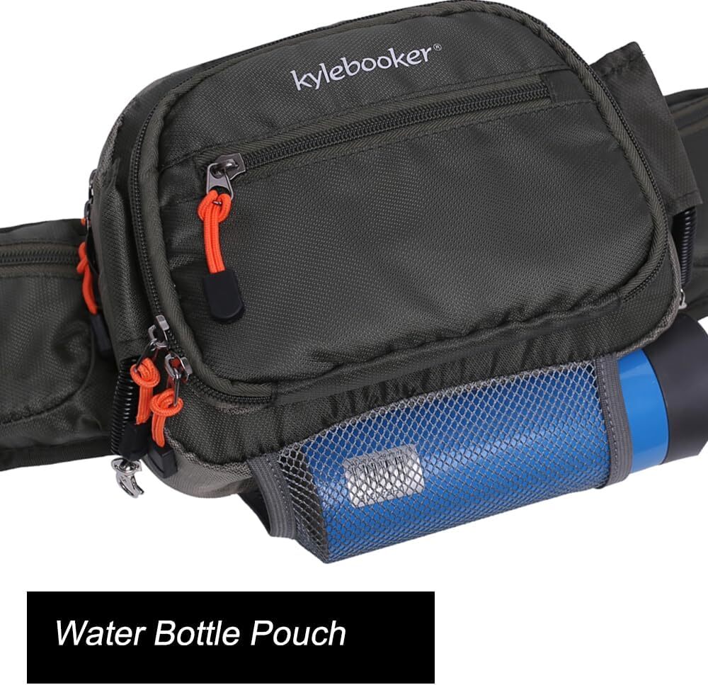 Kylebooker SL05 Fly Fishing Chest Pack, Fly Fishing Waist Pack - Lightweight Fishing Fanny Pack and Tackle Storage Hip Bag - Fly Fishing Bag for Waist