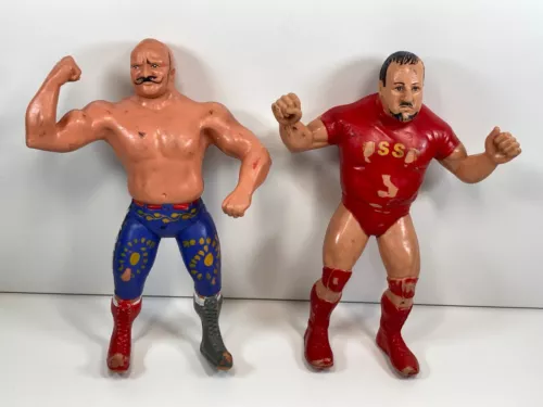 Vintage LJN WWF Wrestling Superstars Tag Team Iron Sheik And Nikolai Volkoff
