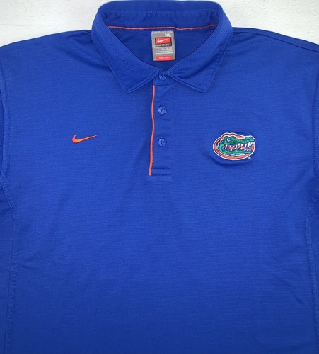 Nike Florida Gators Polo Shirt XL Blue Short Sleeve Button Up - Picture 12 of 12