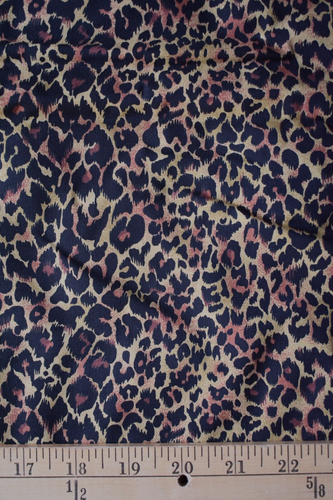 LEOPARD PRINT ON TAN VIP CRANSTON 100% COTTON FABRIC 70X43 INCHES