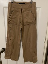 Miss Me Womens Tan Vintage Y2K Cargo Pants Embroidered Size M Large Pockets