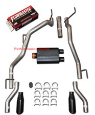 Catback Dual Exhaust Rear Exit - Flowmaster Super 44 Fits 09-24 Dodge Ram Hemi