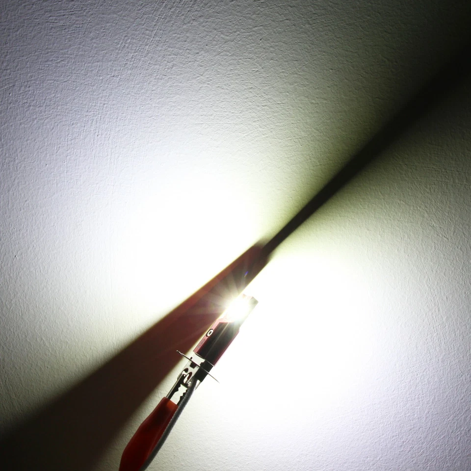 LED 6000K White Fog Light Bulbs for 1990-2006 Nissan Maxima, H3 Lamp Short & Fit - Image 3 of 4