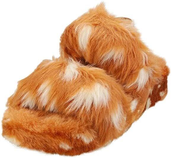 SANDALO PANTOFOLA UGG FLUFF OH YEAH MACCHIE NATURALI PELLE DI PECORA TAGLIA 7