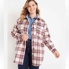 Maurice’s Faux Wool Plaid Shacket