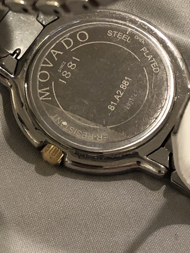 VINTAGE MENS MOVADO MUSEUM GOLD & STAINLESS TWO TONE BAND - Picture 3 of 6