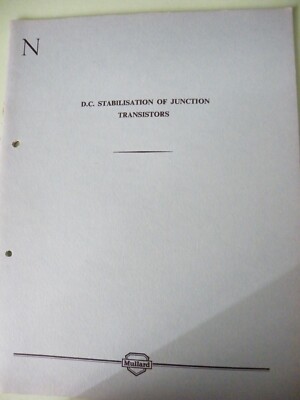 TECHNISCHES HANDBUCH MULLARD DC STABILISIERUNG VON ABZWEIGTRANSISTOREN