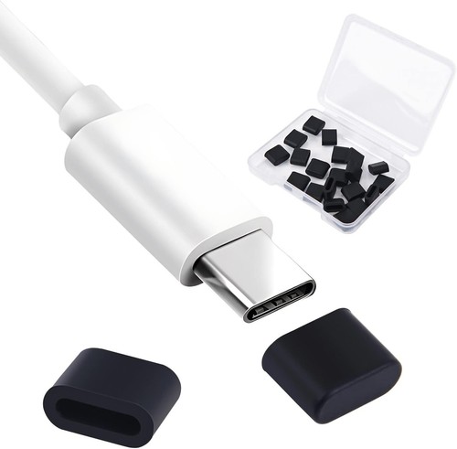 20 szt. nasadki przeciwpyłowe USB C, silikonowy typ C Port przeciwpyłowy Osłona Ochrona