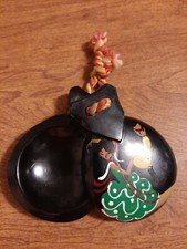 Vintage Spanish Castanets Black W/Strings 500/B W/Instructions Pre-owned