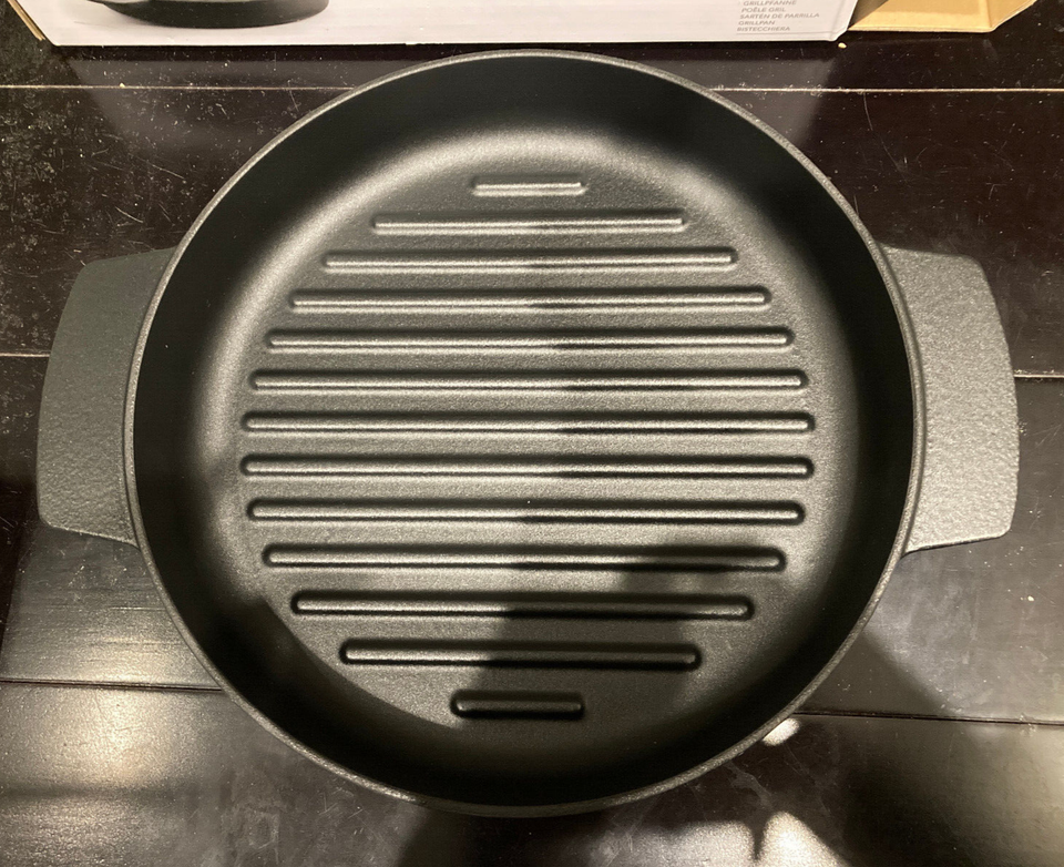 Coles KitchenAid Cast Iron Grill Pan 26CM BNIB eBay