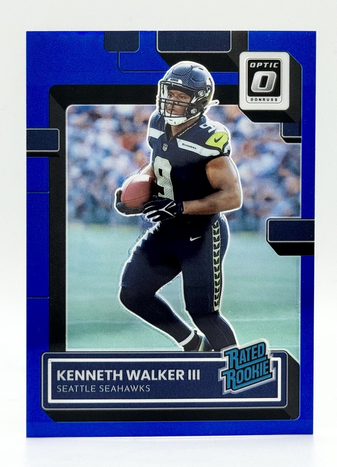 2022 Donruss Optic Blue #218 Kenneth Walker III RC 134/179 Seattle Seahawks