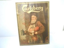 VINTAGE 30-s CARLSBERG BEER ALE PLAQUE WALL SIGN COPENHAGEN DENMARK